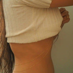 Hanging Neck Metal Diamond Body Chain