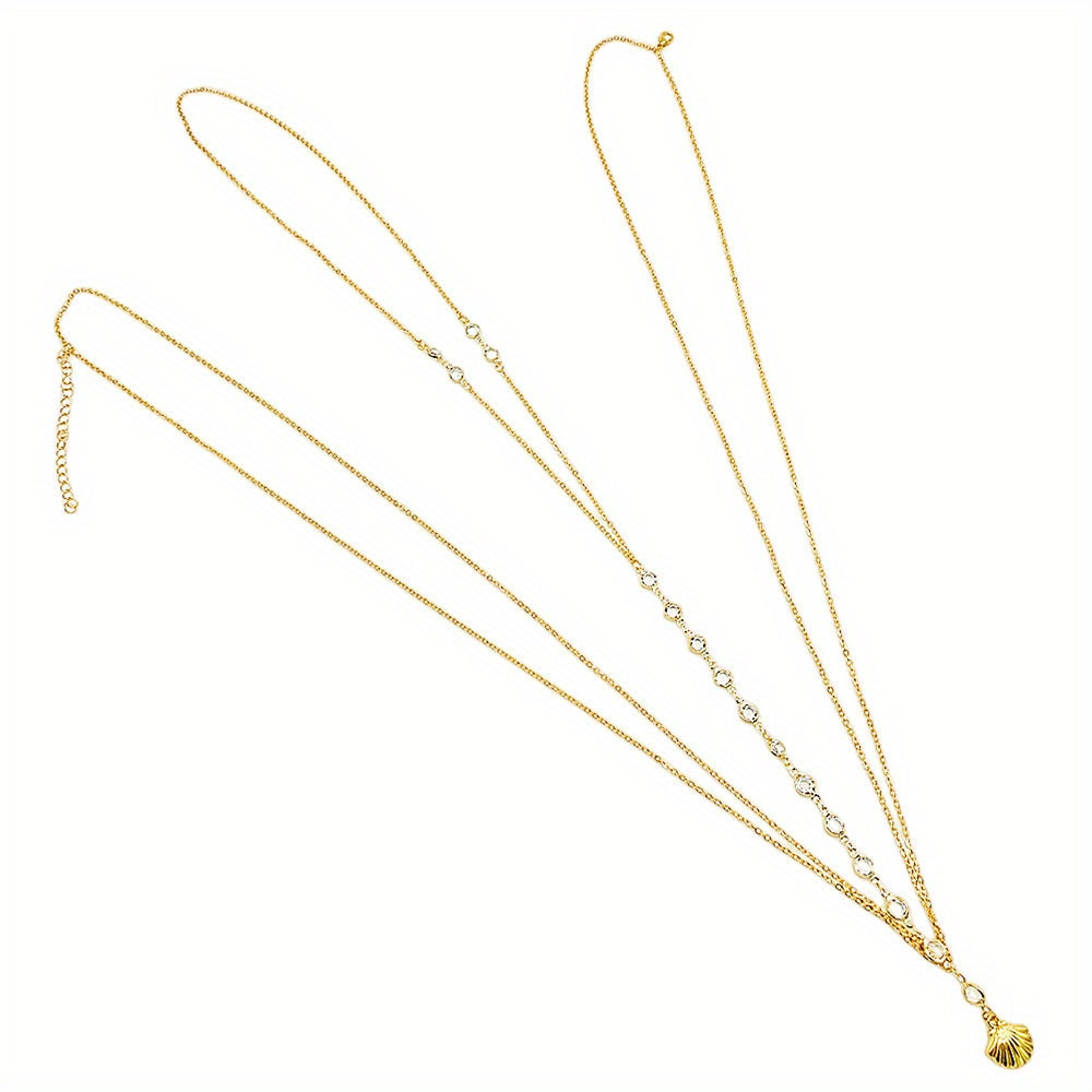 Hanging Neck Metal Diamond Body Chain