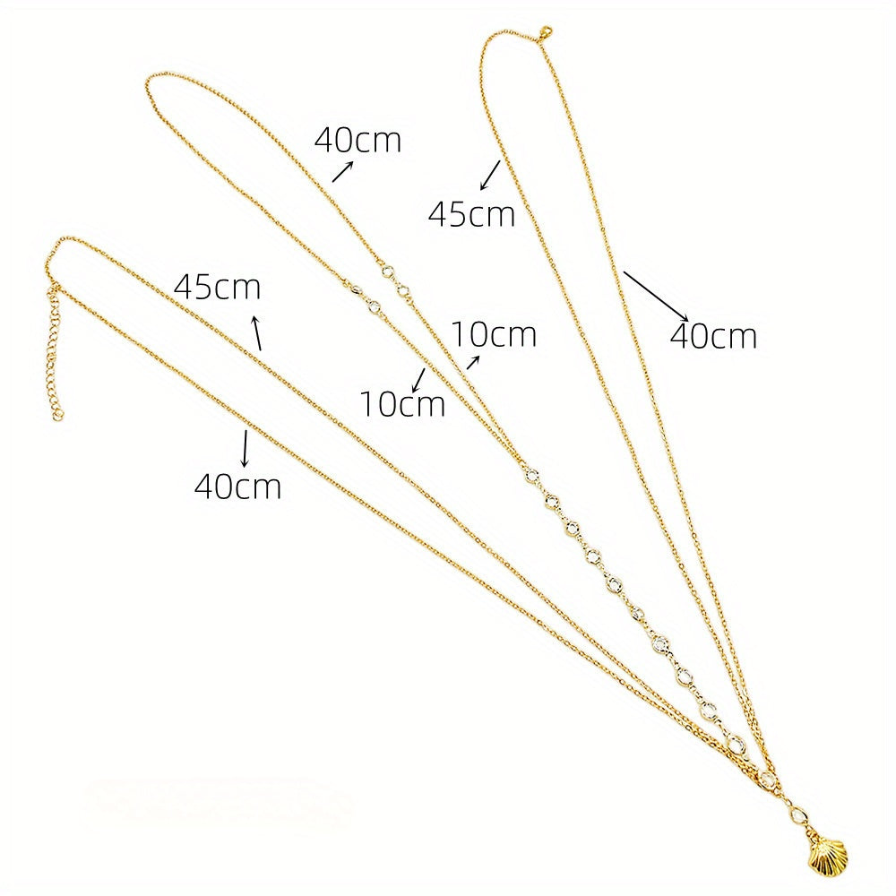 Hanging Neck Metal Diamond Body Chain