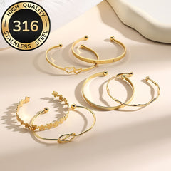 Stainless Steel Bracelet Set