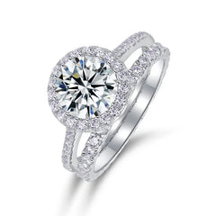 8mm Moissanite Diamond Ring Set