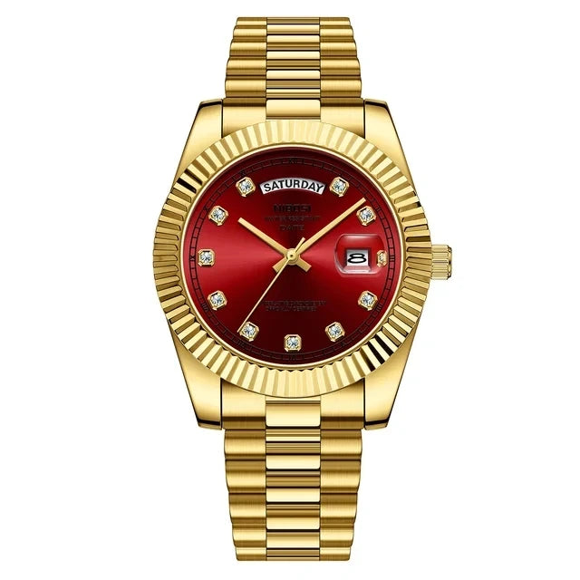 Diamond Gold Sports Watch
