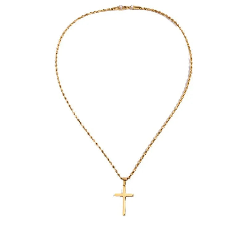 Gold Cross Pendant Necklace