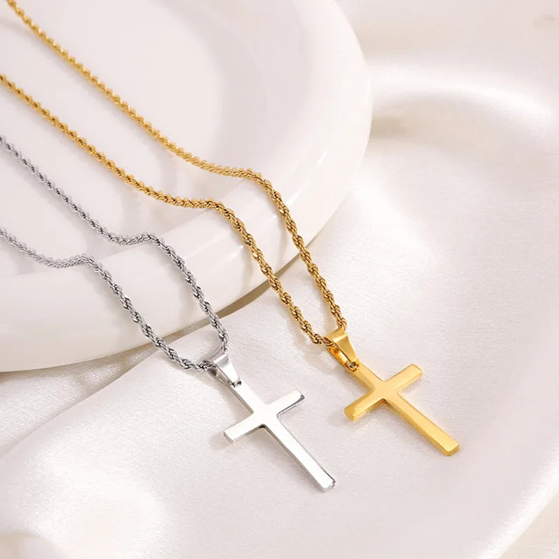 Gold Cross Pendant Necklace
