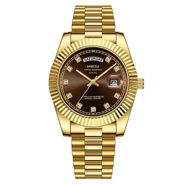 Diamond Gold Sports Watch