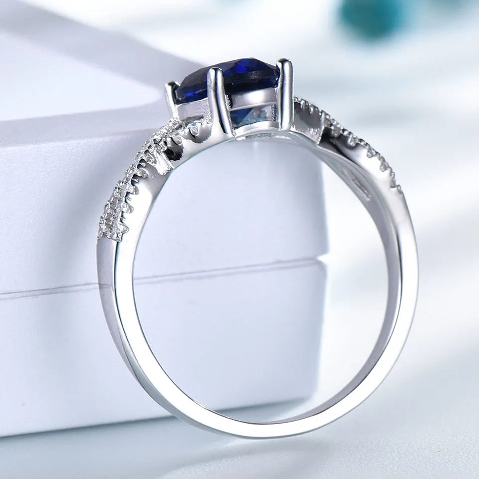 Fashionable Blue Stone Ring