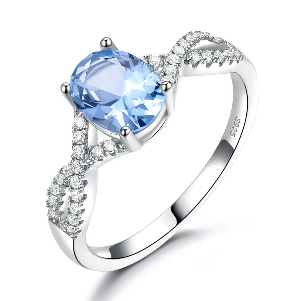 Fashionable Blue Stone Ring