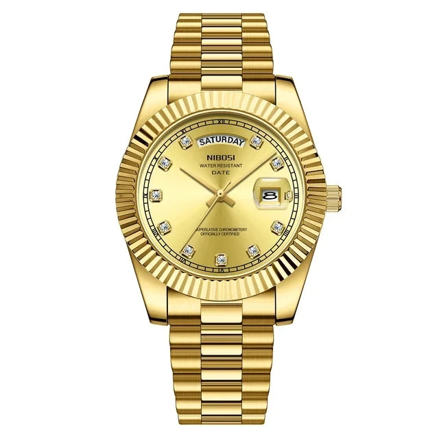 Diamond Gold Sports Watch