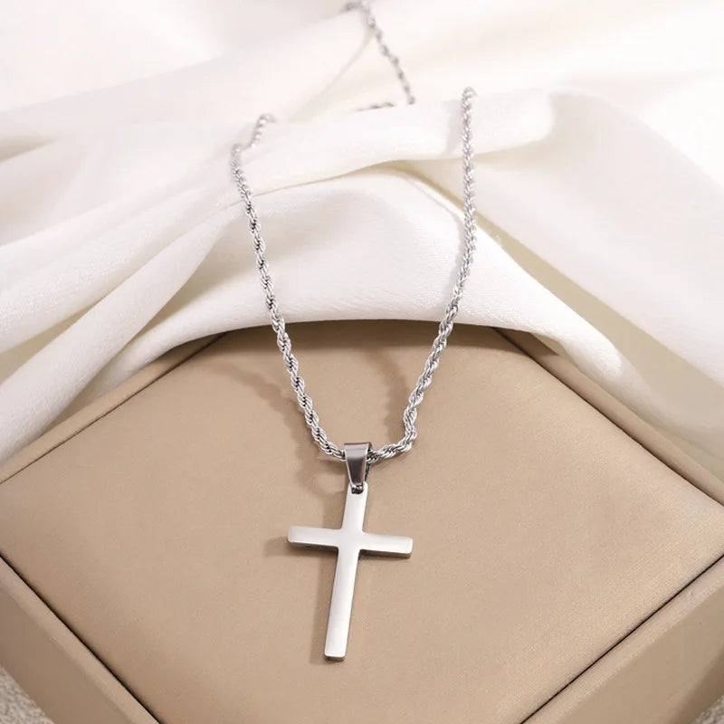Gold Cross Pendant Necklace