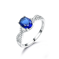 Fashionable Blue Stone Ring