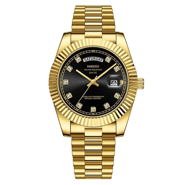 Diamond Gold Sports Watch
