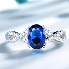 Fashionable Blue Stone Ring
