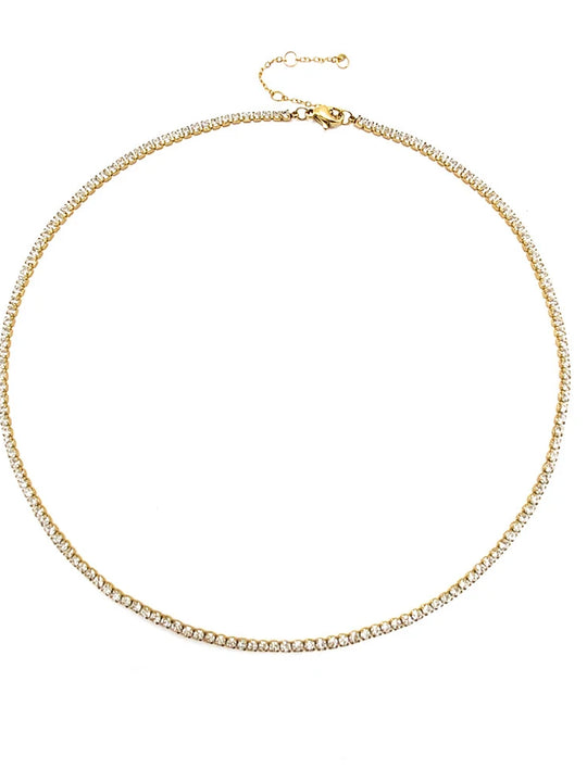 Titanium CZ Tennis Necklace