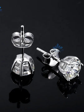 6-Claw 925 Sterling Silver Moissanite Earrings