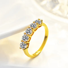 Moissanite Real Gold Jewelry Cata 18K Gold Plated