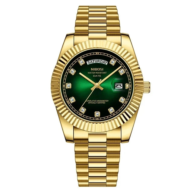 Diamond Gold Sports Watch