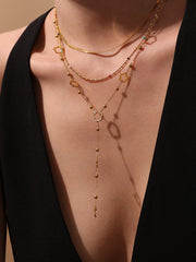 Stainless Steel Flower Pendant Necklace