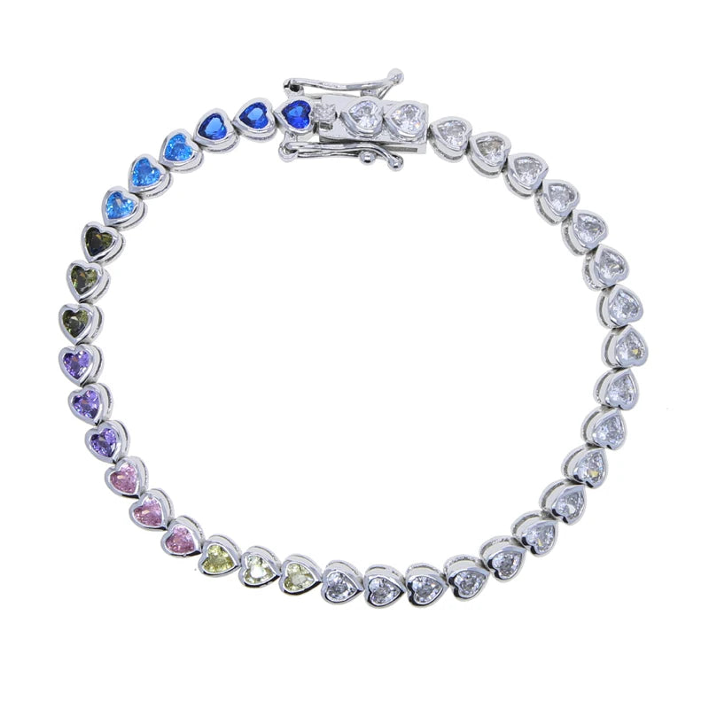 Geometric CZ Tennis Bracelet