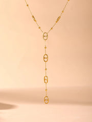Gold Plated Long Chain Necklace