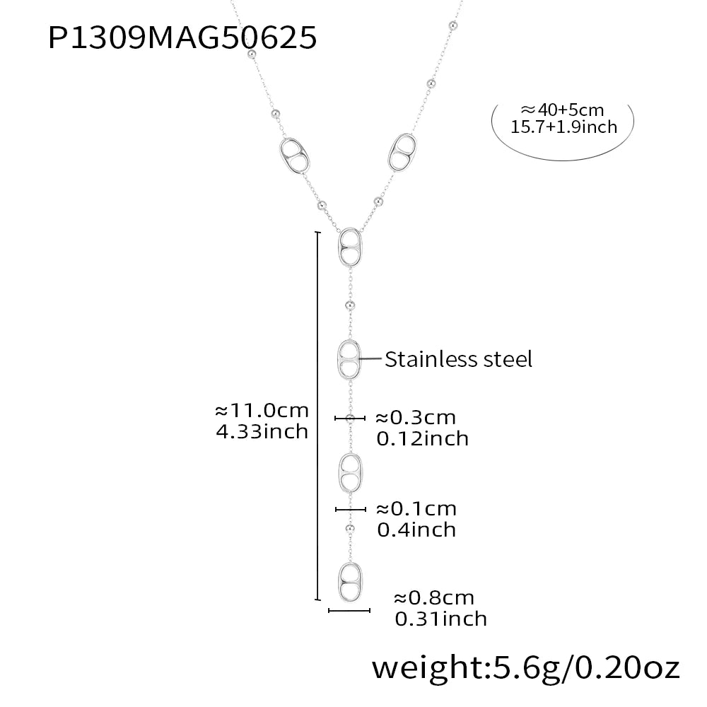 Gold Plated Long Chain Necklace