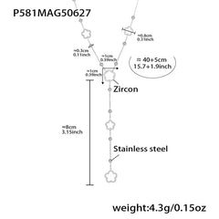 Stainless Steel Flower Pendant Necklace