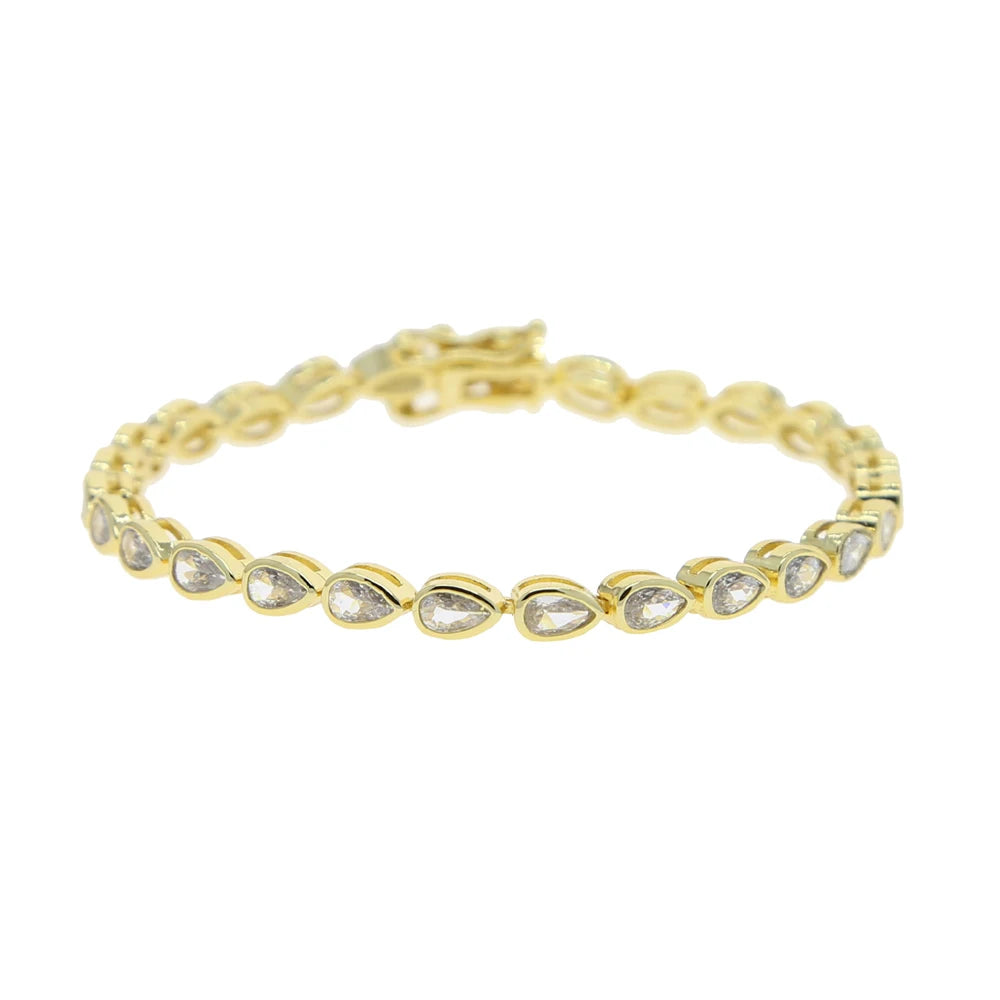 Geometric CZ Tennis Bracelet