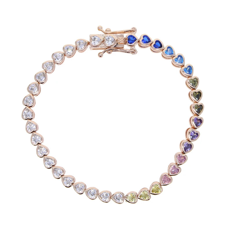 Geometric CZ Tennis Bracelet