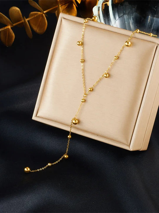 Gold Necklace with Pearl Pendant