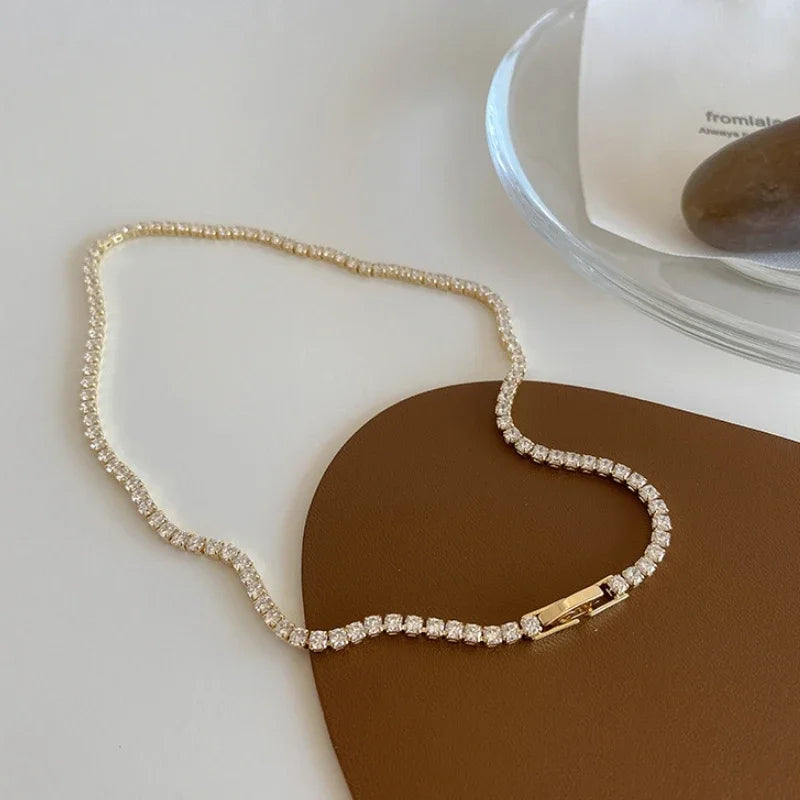 Crystal Tennis Chain Necklace