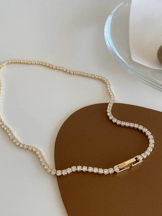 Crystal Tennis Chain Necklace
