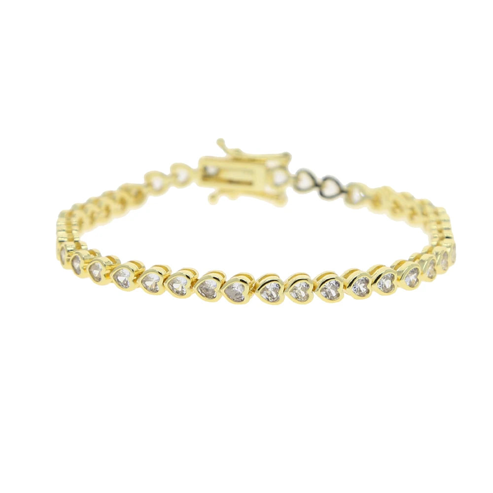 Geometric CZ Tennis Bracelet