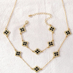 Necklace Bracelet Elegant Floral 2 PCS Jewelry Set