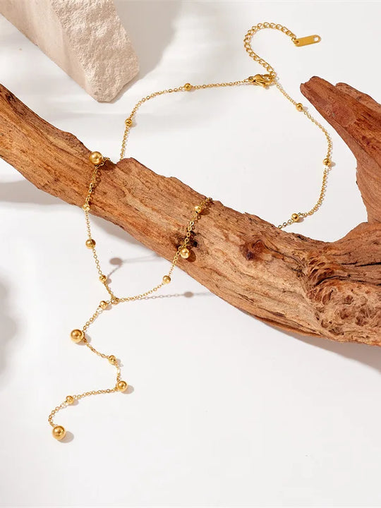 Gold Necklace with Pearl Pendant