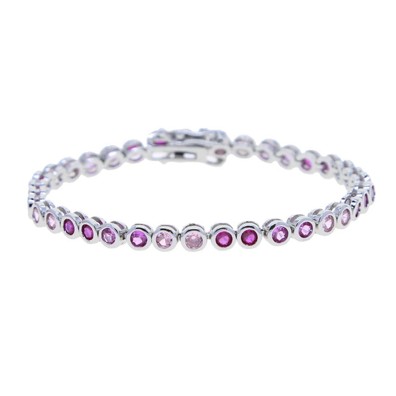 Geometric CZ Tennis Bracelet