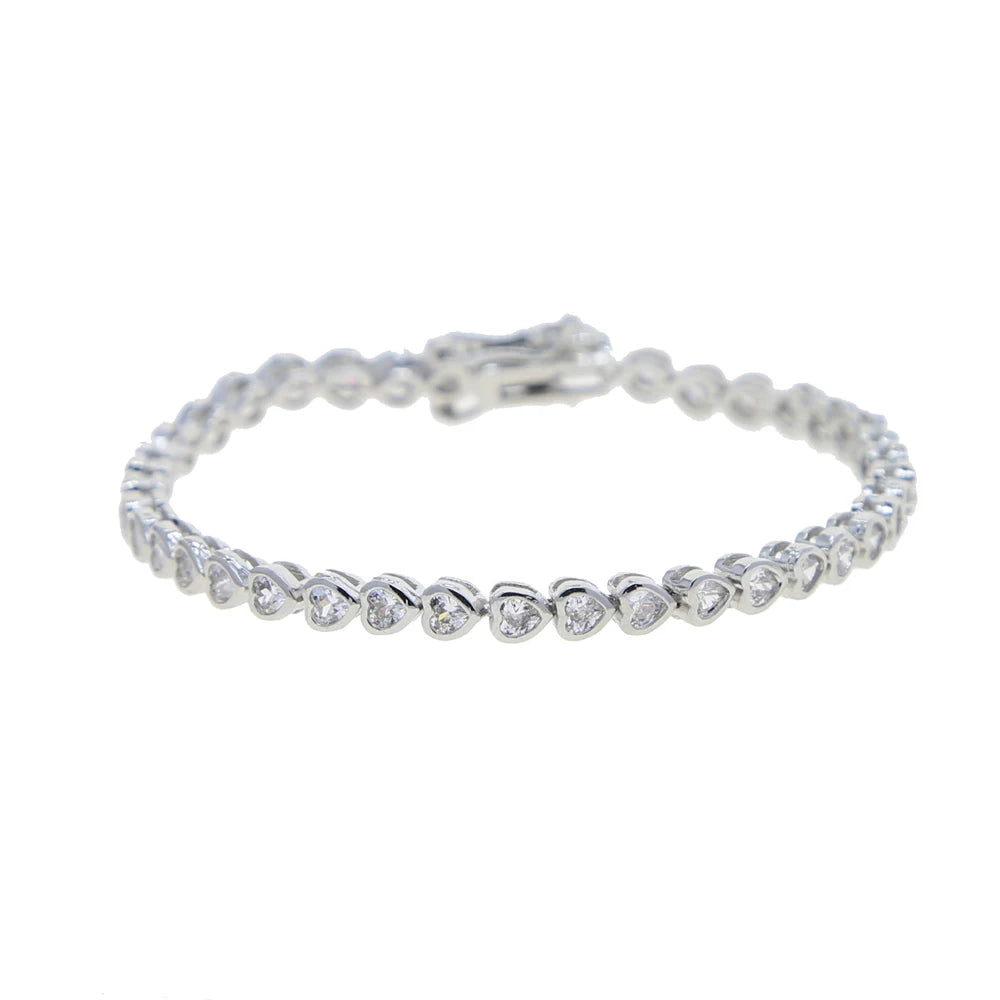 Geometric CZ Tennis Bracelet