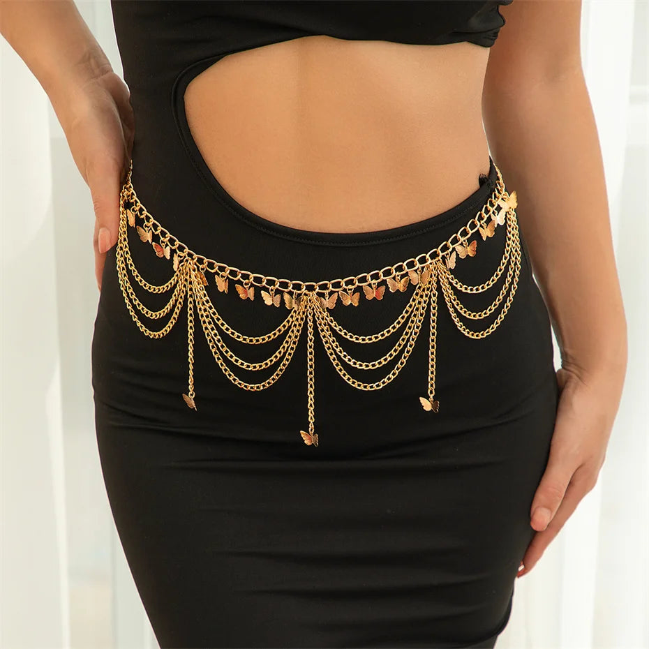 Chain Waist Belly Belt Bikini