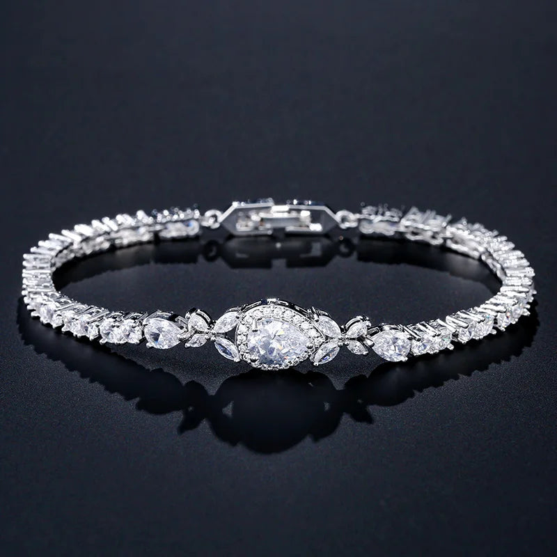 Water Drop CZ Tennis Bracelet