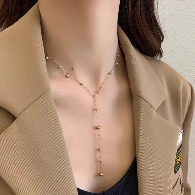 Gold Necklace with Pearl Pendant