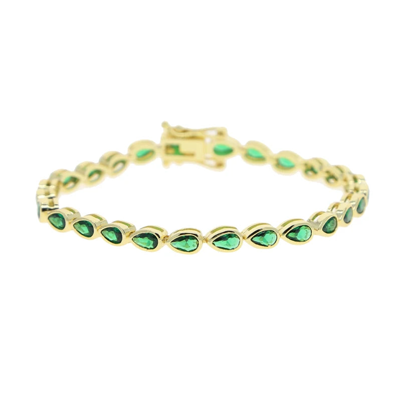 Geometric CZ Tennis Bracelet