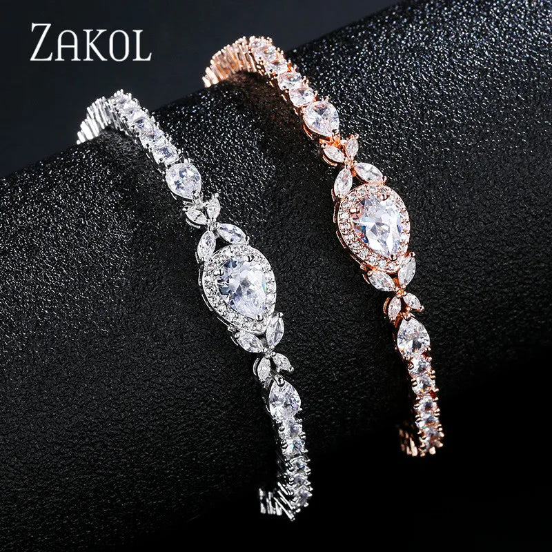 Water Drop CZ Tennis Bracelet