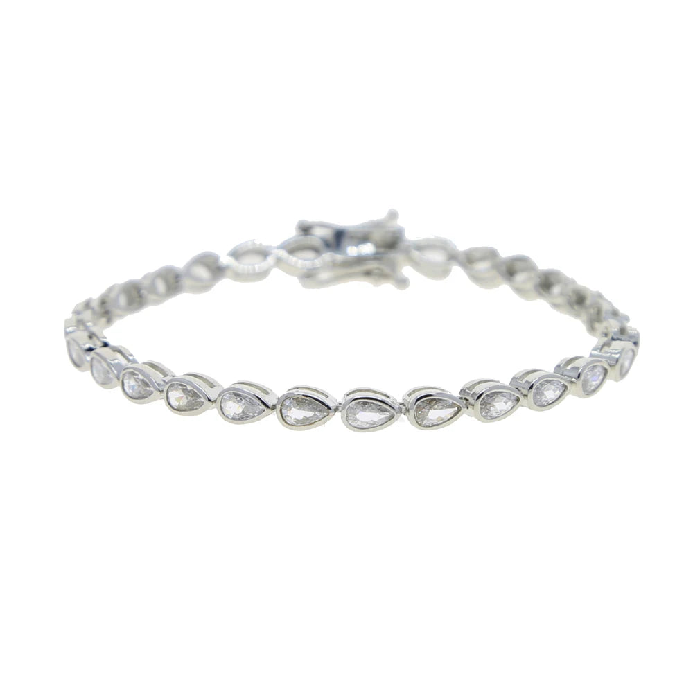 Geometric CZ Tennis Bracelet