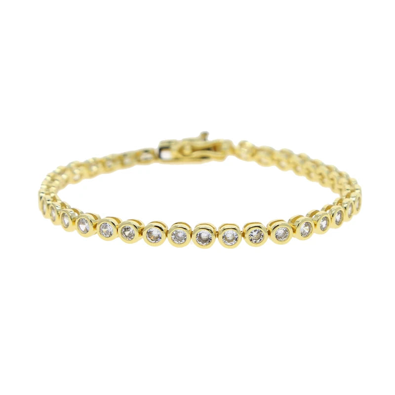 Geometric CZ Tennis Bracelet