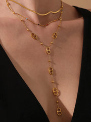 Gold Plated Long Chain Necklace