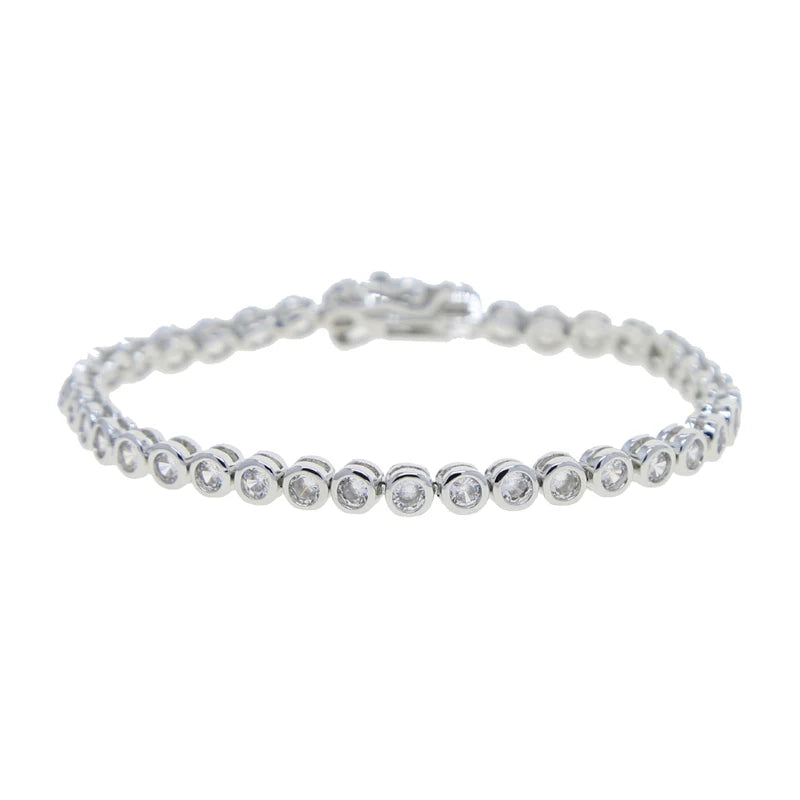Geometric CZ Tennis Bracelet