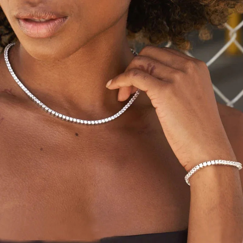 CZ Tennis Chain Necklace