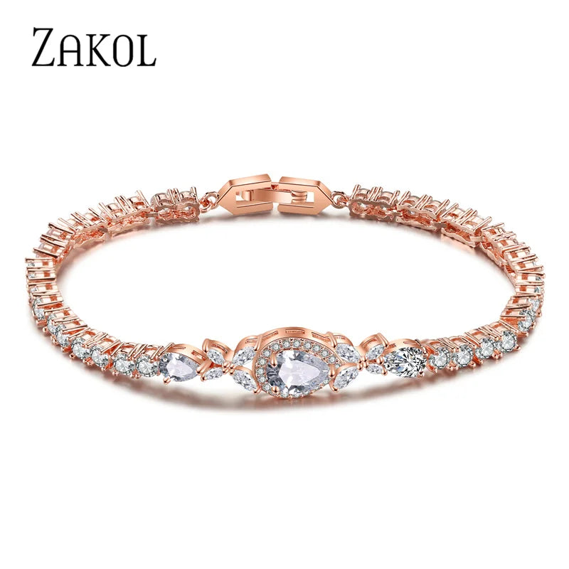Water Drop CZ Tennis Bracelet