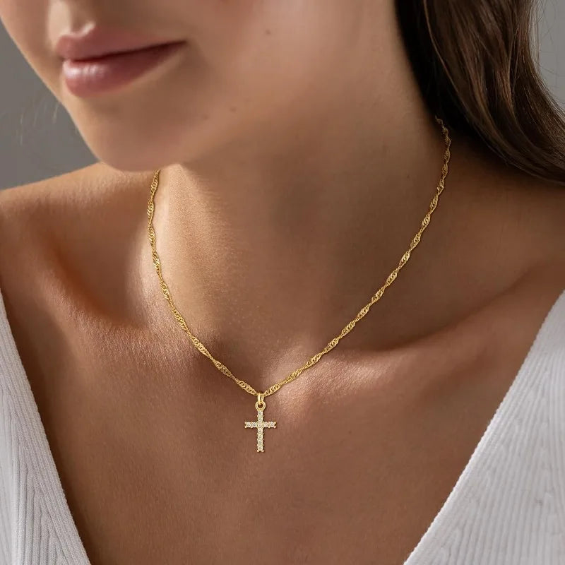 Elegant Gold Cross Jewelry