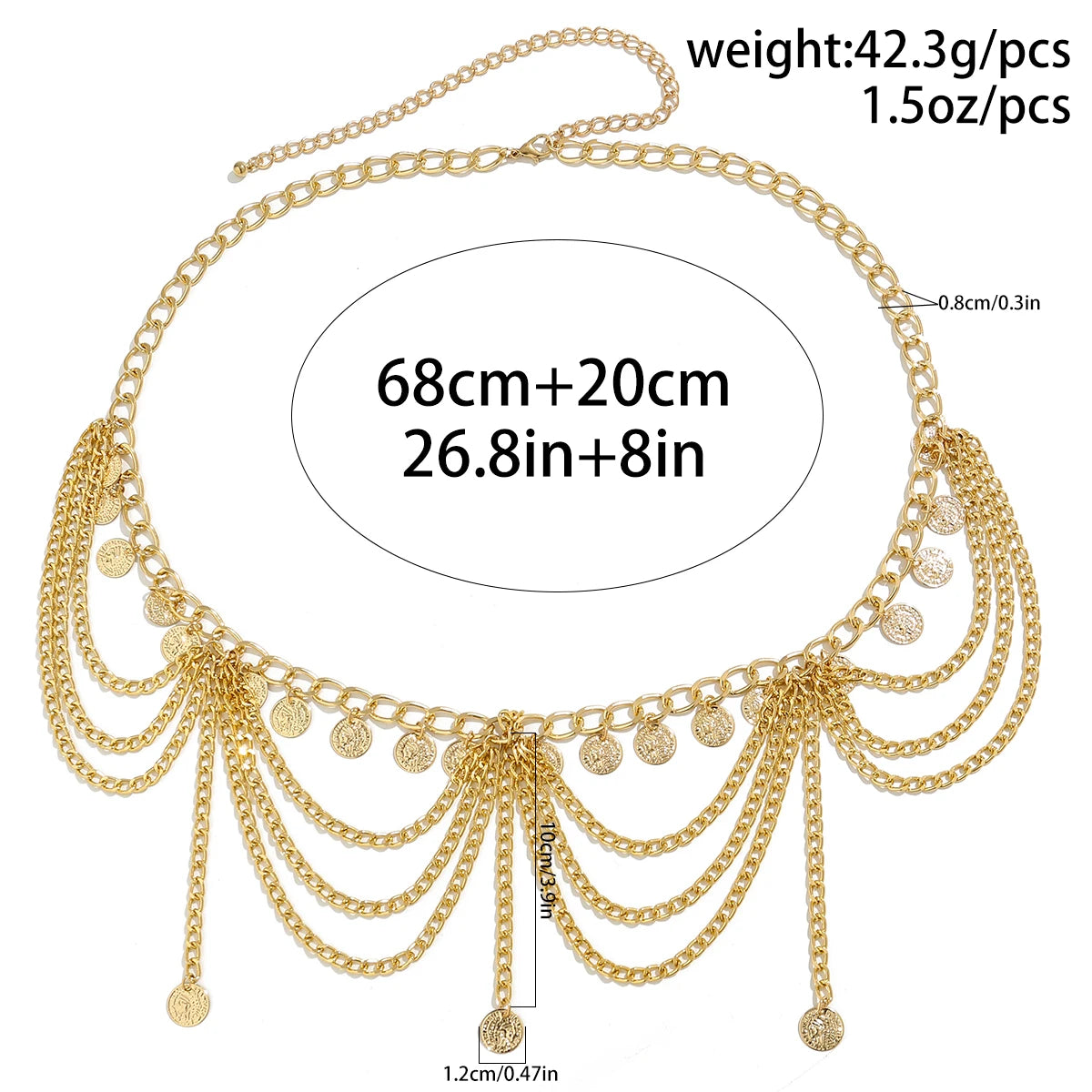 Chain Waist Belly Belt Bikini