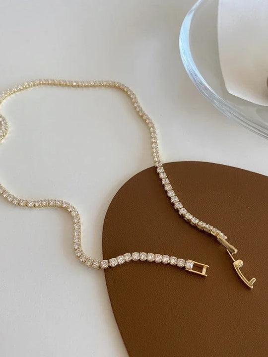 Crystal Tennis Chain Necklace