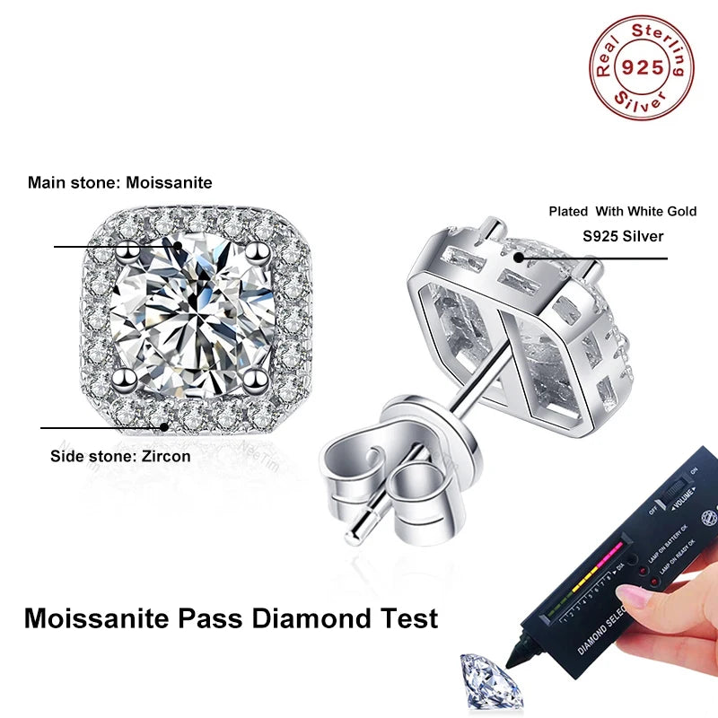 Moissanite Stud Earrings
